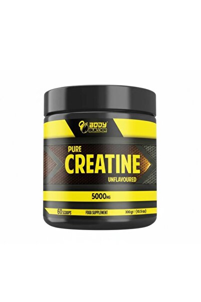 Body Builder مسحوق الكرياتين أحادي الهيدرات بدون نكهة، 5000 ملغ، 60 حصة، 300 غرام