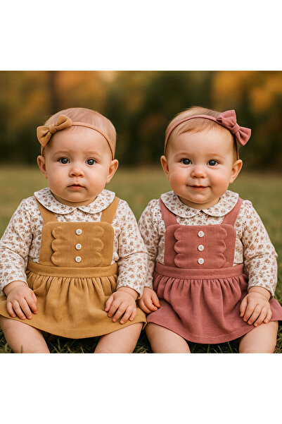 Mymio Baby Girl Shirt and Salopet Dress Set