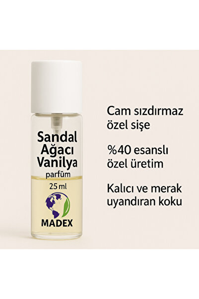 CFM Madex SANDAL AĞACI VANİLYA PARFÜMÜ YÜKSEK KALICI İTHAL EXTRAİT 25 ml