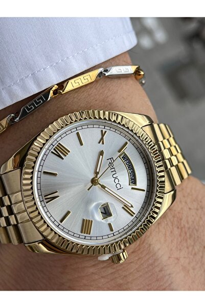 Ferrucci Erkek Saati Tüm F. Aktif Çelik 2 Yıl Garantili Bileklik Hediyeli