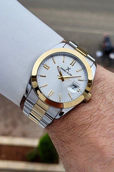 Daniel Klein Sarı Silver Renk 24 Ay Garantili 5 ATM 42 mm Erkek Kol Saati
