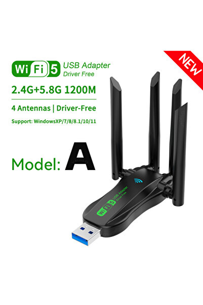 Choice نموذج A 4 هوائيات 1200 ميجابت في الثانية واي فاي محول USB 3.0 2.4 جيجا...