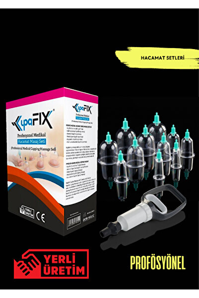 KUPAFİX 12 Li Hacamat Seti, Hacamat Kupası Ve Masaj Seti KupaFİX 1. KALİTE