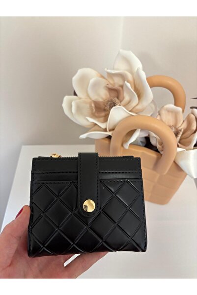 Laletto Kadın Kapitone Detaylı Suni Deri Cüzdan