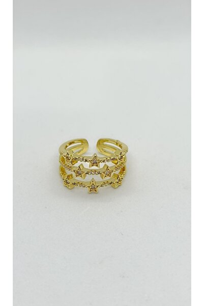 ndjewelry ستارلاين تريو – خاتم قابل للتعديل بلمعة النجوم