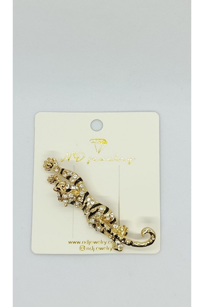 ndjewelry Glam Tiger Taşlı Broş