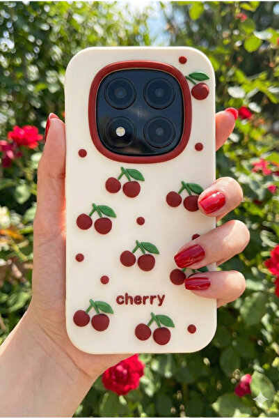 Rivor Xiaomi Redmi Note 14 Pro Plus Case Camera Protruding Cherry Written Che...