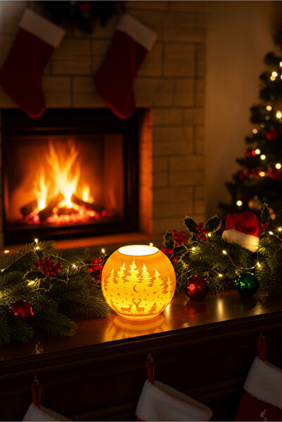 Filamentim حامل شموع تيل لايت بتصميم غزال السنة الجديدة رقم 2102N (يشمل إضاءة...