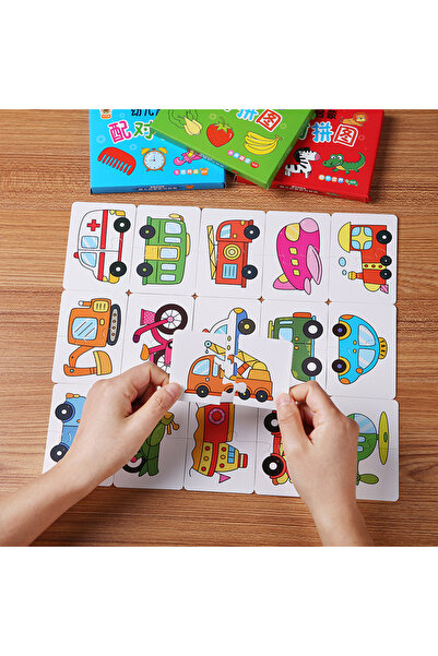 Choice لعبة مطابقة بطاقات التنوير المرورية، 32 قطعة، نمط كرتوني للتعليم المبكر، إدراكي للأولاد والبنات