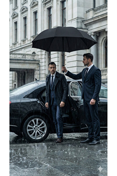 APRİL 251-G Fiber Otomatik Vale Şemsiyesi 130 Cm Siyah