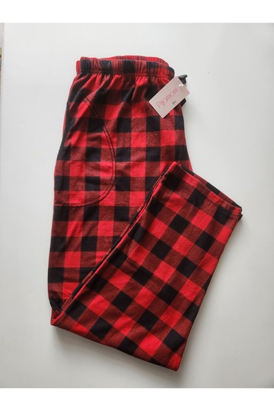 Pijamoni Pocketed Suede Plus Size Pajama Bottoms 494