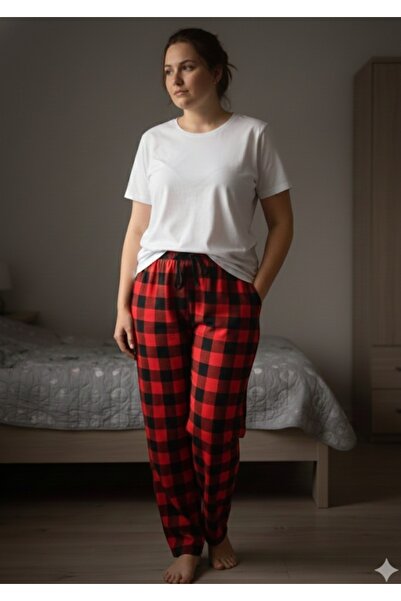 Pijamoni بنطلون بيجامة كبير الحجم من جلد الغزال مع جيوب 494