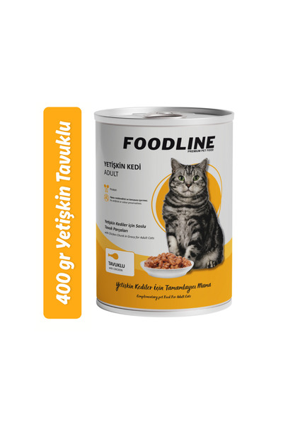 Foodline Tavuklu Yetişkin Kedi Konservesi 400 Gr