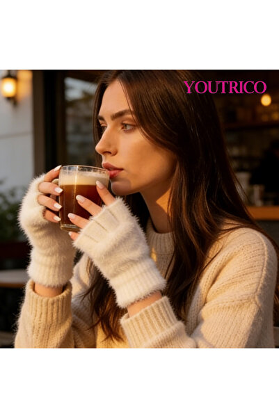 Youtrico قفازات نسائية حرارية شتوية قابلة للتمدد بقصّة أصابع، مقاس S/M، زوج واحد