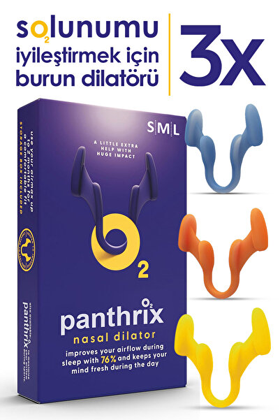 Panthrix Horlama Önleyici, Solunum Desteği, Burun Dilatörü 3'lü Set S- M- L 3...