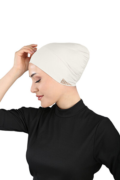 Ecardin قبعة سباحة - قبعة سباحة رياضية سريعة الجفاف للشاطئ والبحر - كريم ست 249