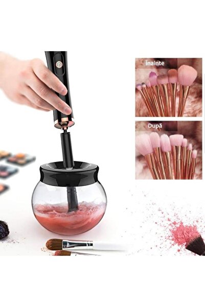 LXNZUHN Set dispozitiv de curatat pensule de machiaj, LXNZUHN, 8 coliere de d...