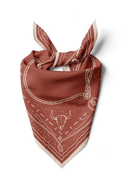 Modabutik Halat Kalp Deseneli Bandana