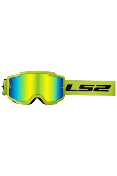 LS2 CHARGER GOGGLES MOTOKROS GÖZLÜK(İRİDİUM CAMLI) NEON SAR
