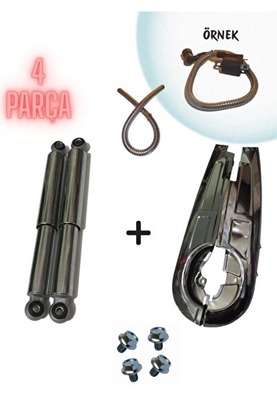 GMS Cg Nikel Alt Üst Zincir Muhafaza+4 Ad. muhafaza Vidası+25 Cm Fındık Amortisör+nikel buji kablo kılıf