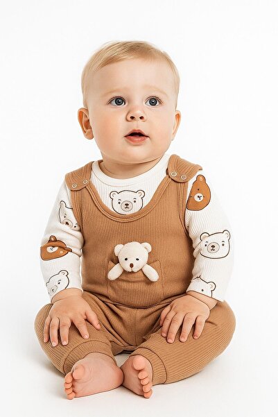 dinamik çocuk طقم بدلة للأطفال الأولاد مكون من قطعتين مع أزرار في الأسفل - بد...