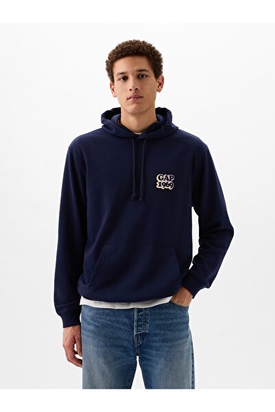 GAP Erkek Lacivert Gap Logo Sweatshirt