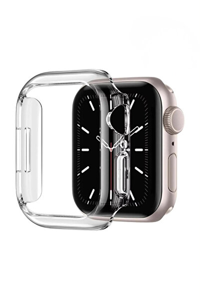 PSGT Apple Watch Uyumlu 38 Mm Seffaf Silikon 360 Tam Koruma Yumuşak Kılıf
