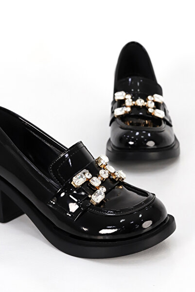 Mamito Ayakkabı Rc 2103 Rhinestone High Heel Loafer