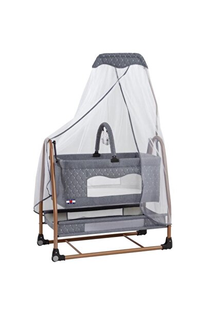 Tommybaby RüyaTüllü Sepet Beşik Sallanabilir Bebek Beşiği Tüllü Beşik