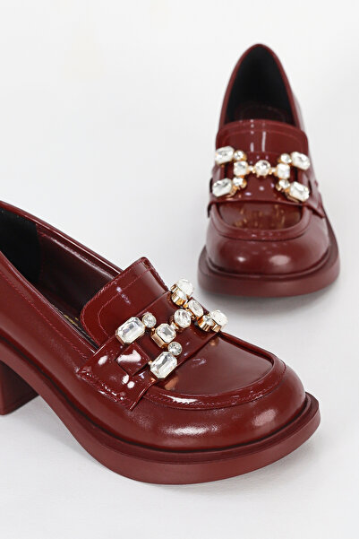 Mamito Ayakkabı Rc 2103 Rhinestone High Heel Loafer