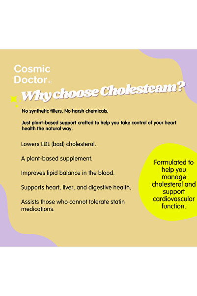 Cosmic Doctor Cholesteam - Artichoke & Fenugreek - HEALTHY HEART - 60 Capsules