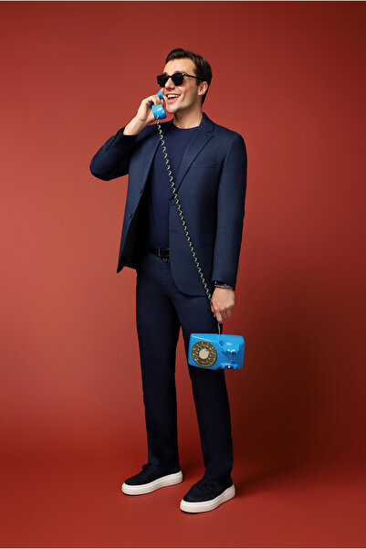 Kiğılı 7 دروب قصة ضيقة بدلة كلاسيكية منقوشة ذات قصة ضيقة