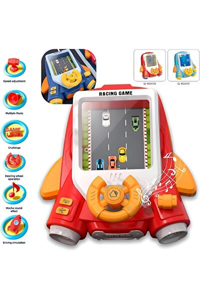 OEM Interactive steering wheel rocket with driving simulation for children 3+, 11 game modes, sounds and melodies