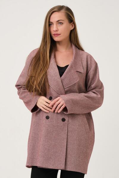 Shahiqa Desenli Oversize Kaban