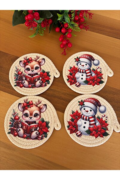 Nev Design Set of 4 Coasters, New Year's Concept, Gift