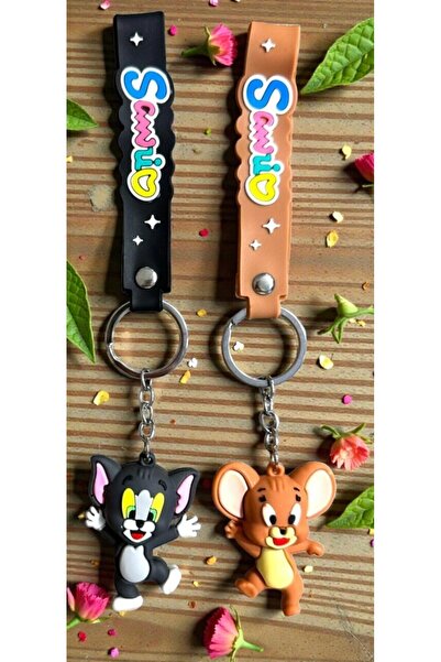 İSTANBULTOPTAN Tom & Jerry Model Anahtarlık 2'li Set - Eğlenceli Ve Sevimli A...