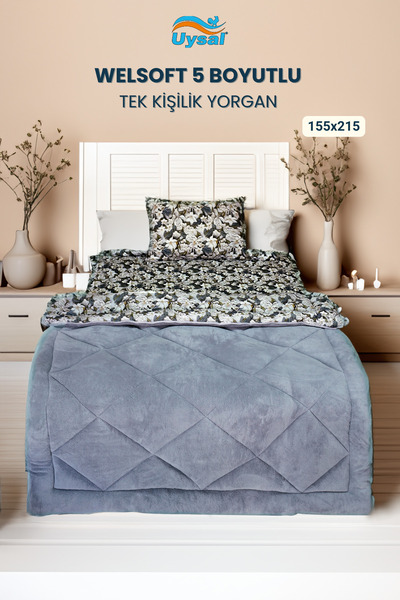 UYSAL WELSOFT 5 BOYUTLU TEK KİŞİLİK YORGAN 155x215