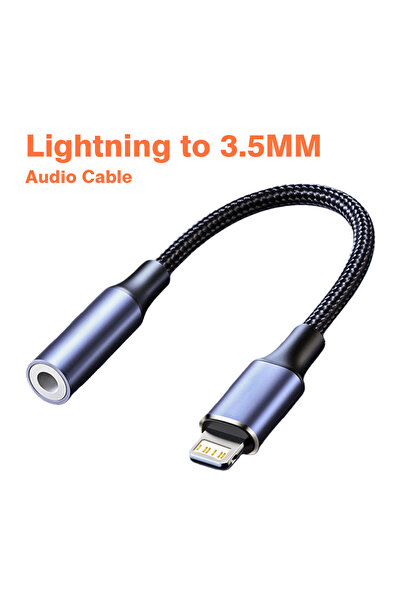 Choice كابل محول AUX من نوع Lightning إلى 3.5 ملم من Byscoon لأجهزة iPhone 12 و13 و14 و11 Pro وXS وM