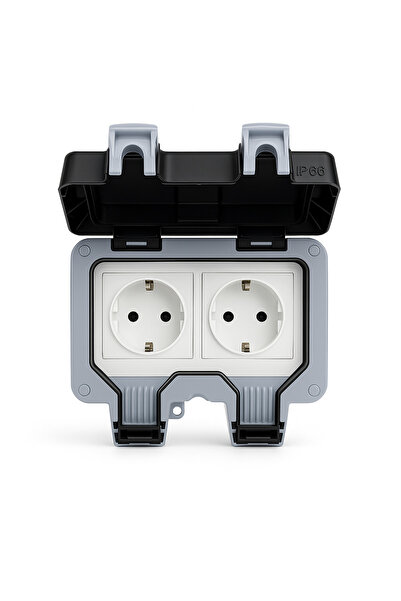 OEM IP66 outdoor socket - Schuko, water and dust resistant, ideal for the yar...