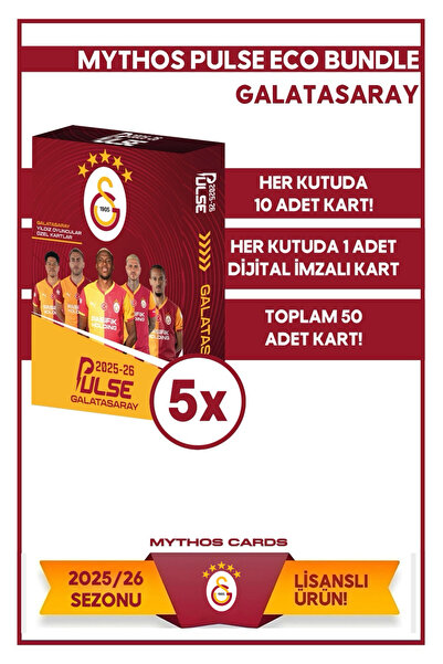 Galatasaray Eco Bundle - - Pulse Football Player Cards 2025/26 - 5 Packs