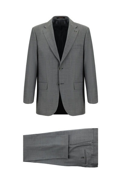 Abdullah Kiğılı 4 Drop Relaxed Fit Rahat Kesim Yünlü Desenli Takım Elbise