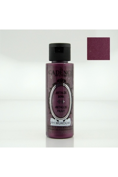 Cadence METALİK SEDEFLİ BOYA 211 MÜRDÜM 70ML
