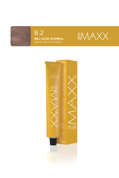 MAXX DELUXE Tüp Saç Boyası 100 ml 8.2 Bej Açık Kumral