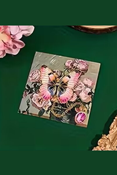 Kolbi Craft سلسلة منحوتة على شكل فراشة وردية اللون ذهبية اللون من المعدن هدية...