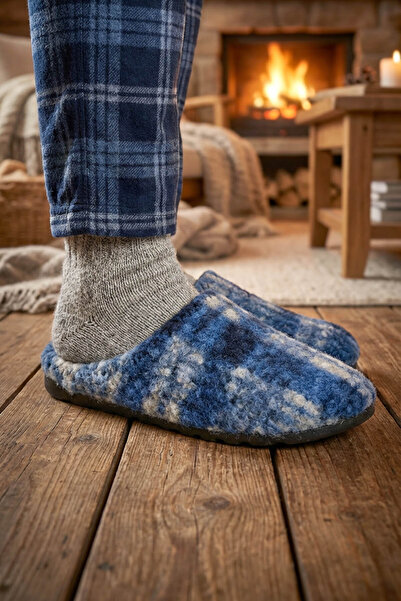 GEZER Men's Winter Comfortable Sole Home Garden Gondola Slippers