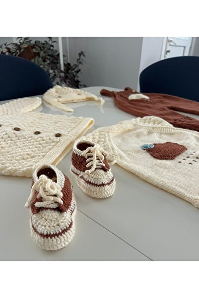 BUDİ HOME بدلة من 5 قطع من نولتالجي محبوكة يدويًا