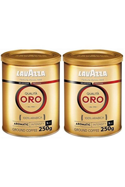 LavAzza Qualita Oro Filtre Kahve Teneke Kutu ikili Set (250 GR x 2 ) Orijinal