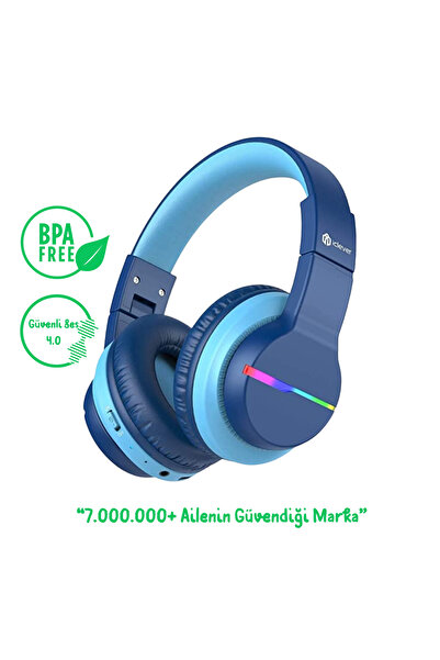 iClever BTH12 Çocuk Bluetooth Kulaklık -Mavi BPA Free