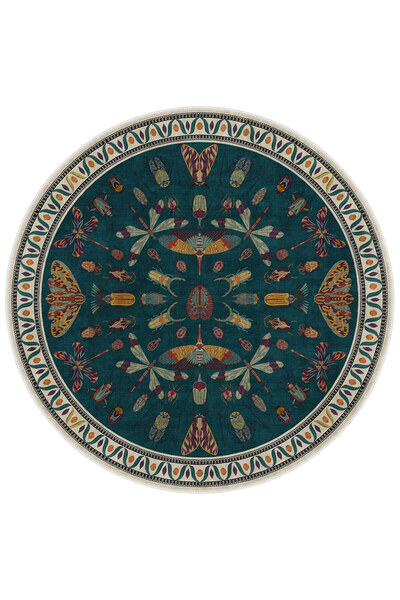 Homefesto Dekoratif Özel Tasarım Yıkanabilir,İnce, Kaymaz Tabanlı, Modern Hal...