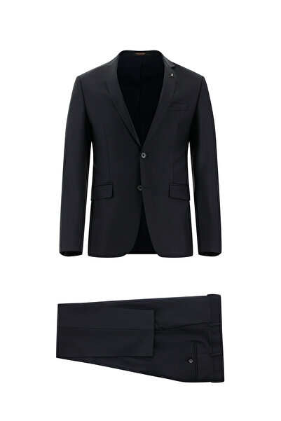 Abdullah Kiğılı 7 Drop Super Slim Fit Eksra Dar Kesim Yünlü Takım Elbise